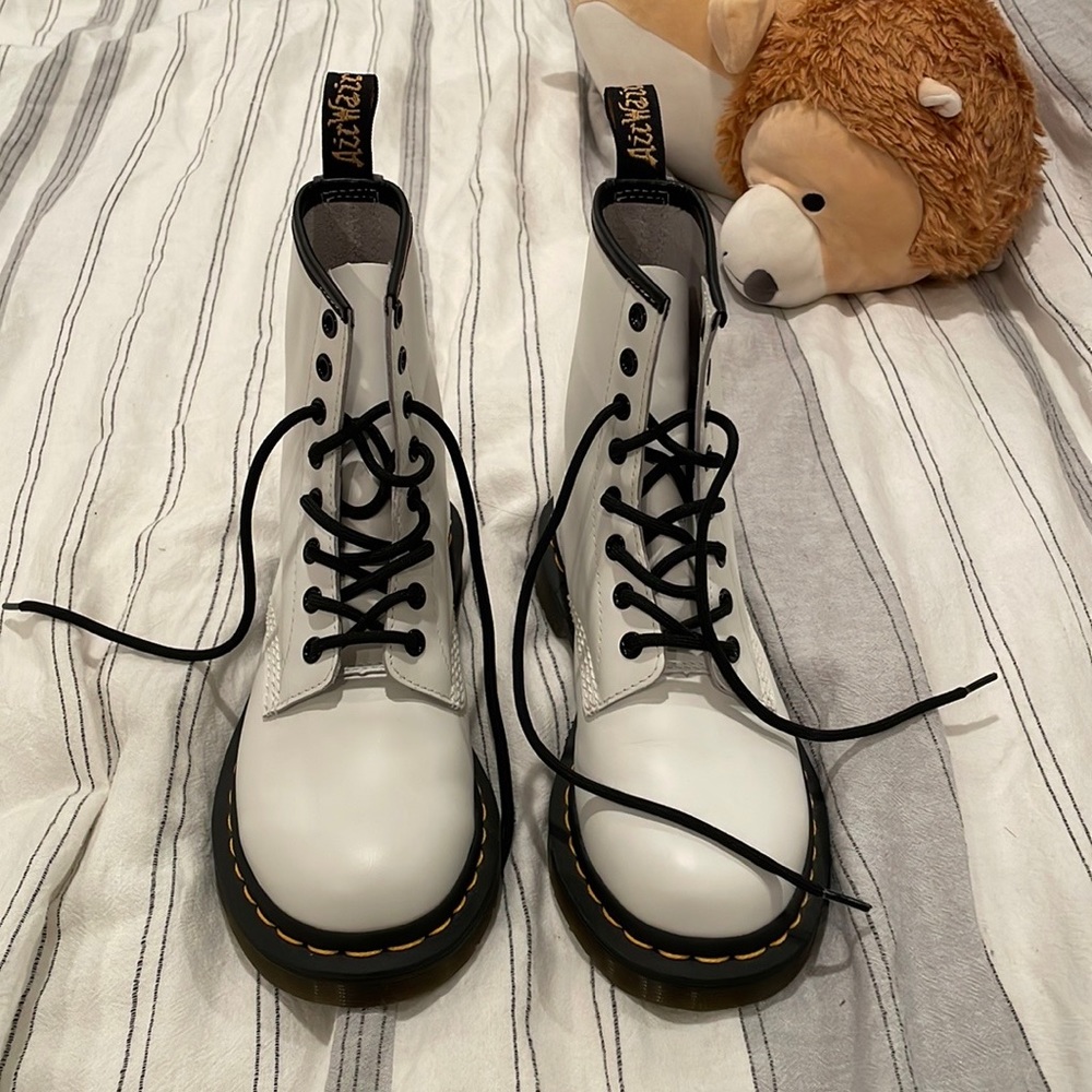 White Dr. Martens 1460s